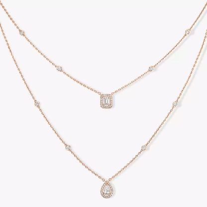[Avelora]MY TWIN 2-ROW DIAMOND NECKLACE