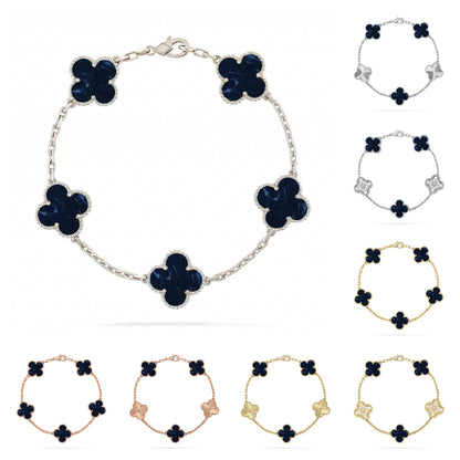 [Avelora]LUCKY CLOVER 5-MOTIF BRACELET - PIETERSITE COLLECTION