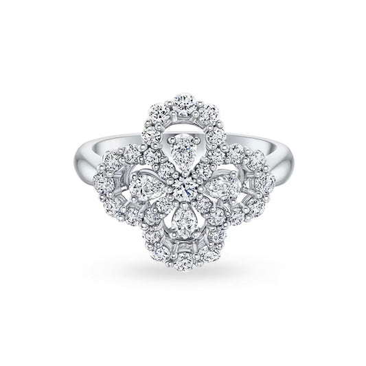 [Avelora]LOOP RING FULL MOTIF DIAMOND 16MM SILVE