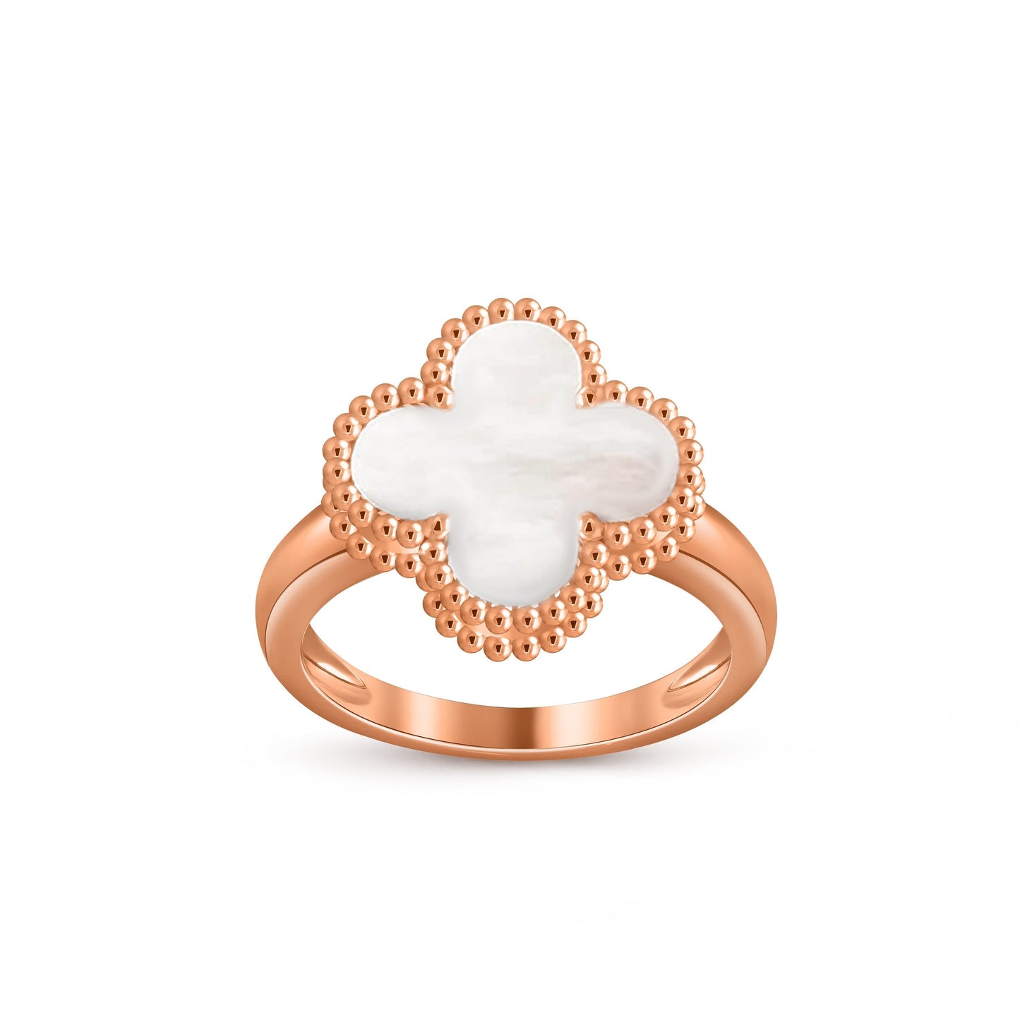 [Avelora]LUCKY CLOVER VINTAGE ROSE GOLD RING COLLECTION