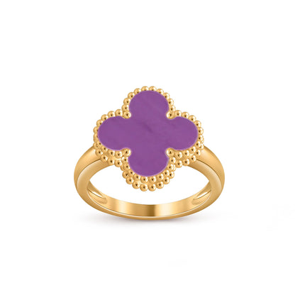[Avelora]LUCKY CLOVER VINTAGE GOLD RING COLLECTION