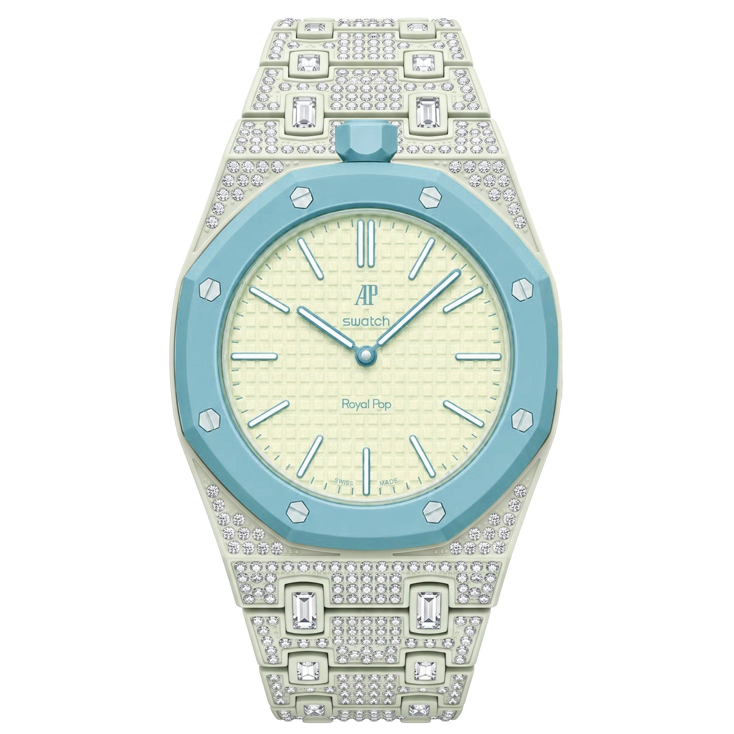 [Avelora]Royal Oak Pop Exclusive Bioceramic Case & Bioceramic Strap Full Diamond
