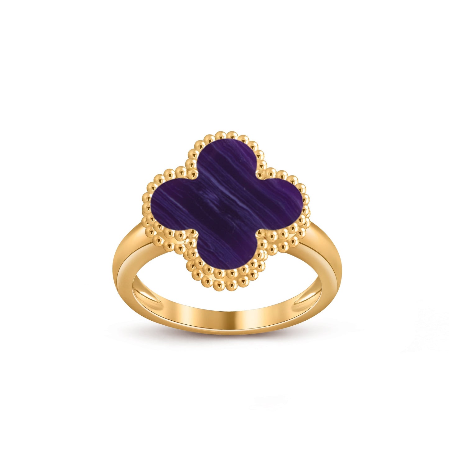 [Avelora]LUCKY CLOVER VINTAGE GOLD RING COLLECTION