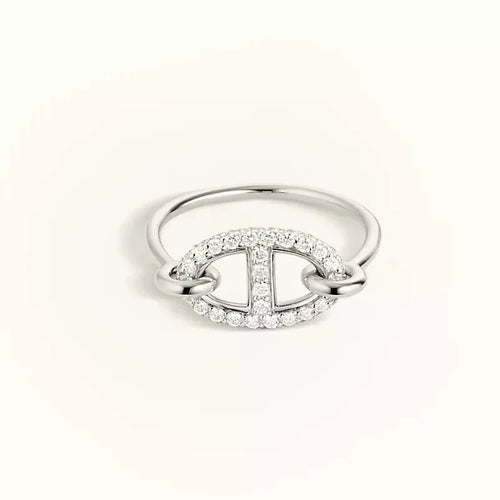 [Avelora]RONDE SMALL SILVER DIAMOND RING