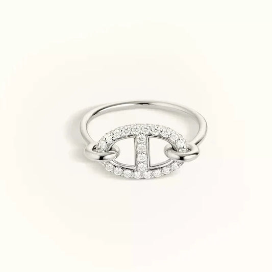 [Avelora]RONDE SMALL SILVER DIAMOND RING