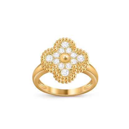 [Avelora]LUCKY CLOVER VINTAGE GOLD RING COLLECTION