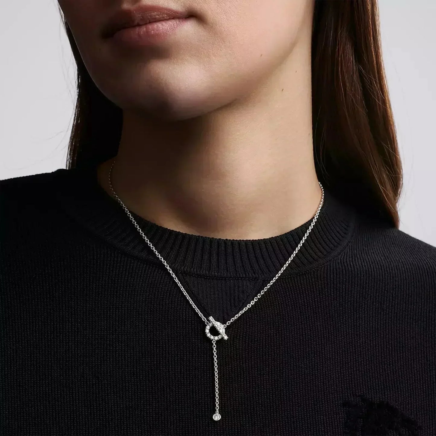 [Avelora]FINESSE SILVER DIAMOND NECKLACE
