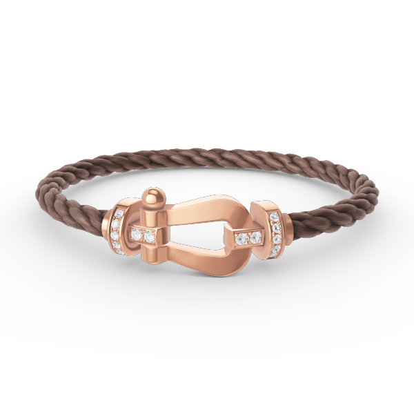 [Avelora]FORCE LARGE HORSESHOE HALF DIAMOND BRACELET - ROSE GOLD
