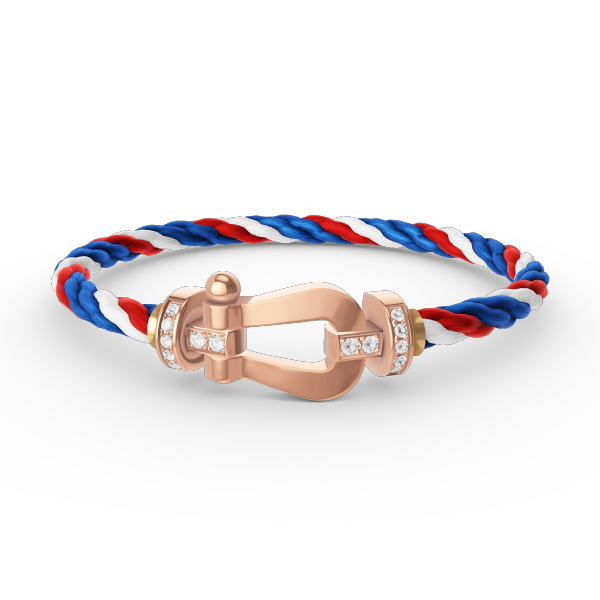 [Avelora]FORCE LARGE HORSESHOE HALF DIAMOND BRACELET - ROSE GOLD