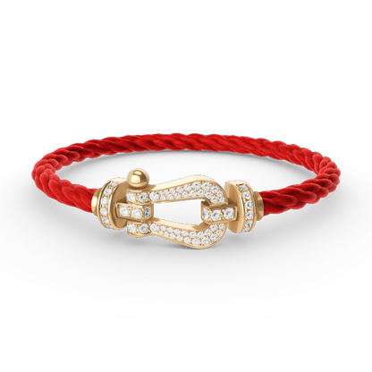 [Avelora]FORCE LARGE HORSESHOE FULL DIAMOND BRACELET - GOLD