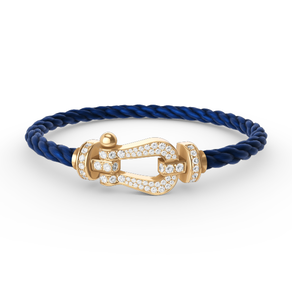 [Avelora]FORCE LARGE HORSESHOE FULL DIAMOND BRACELET - GOLD
