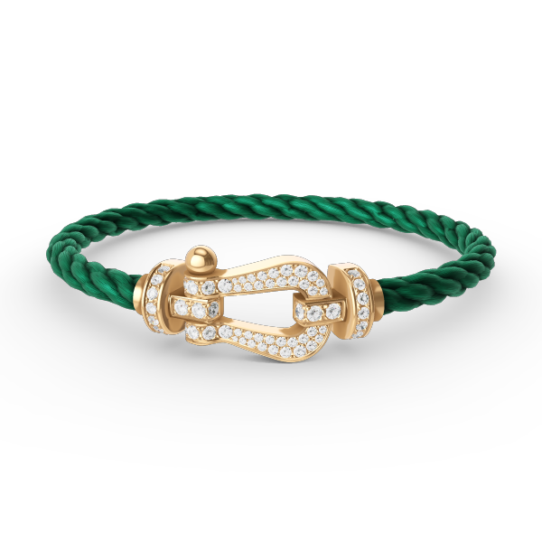 [Avelora]FORCE LARGE HORSESHOE FULL DIAMOND BRACELET - GOLD