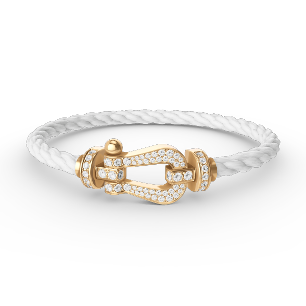 [Avelora]FORCE LARGE HORSESHOE FULL DIAMOND BRACELET - GOLD