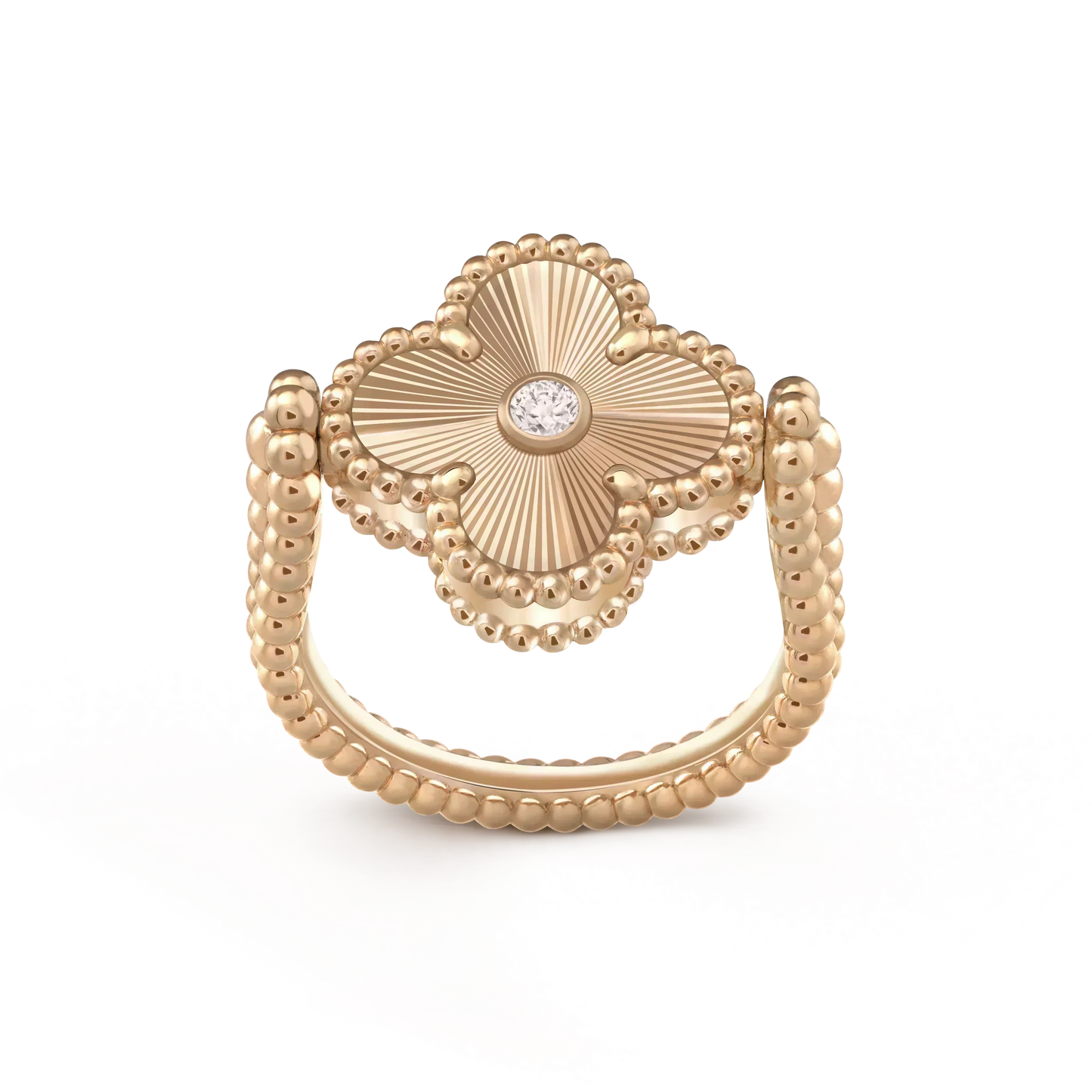 [Avelora]LUCKY CLOVER GOLD REVERSIBLE RING