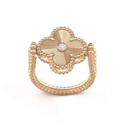 [Avelora]LUCKY CLOVER GOLD REVERSIBLE RING