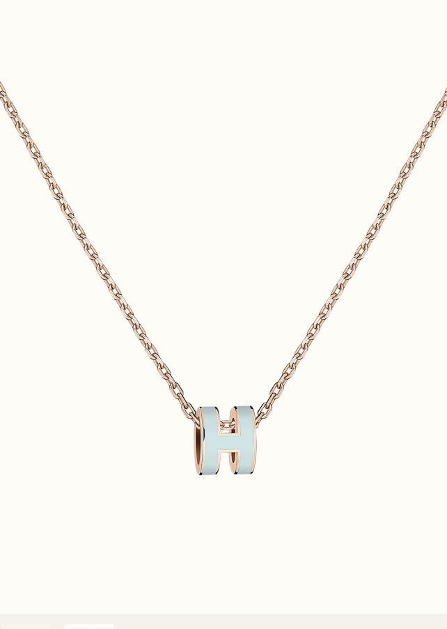 [Avelora]POP H LIGHT BLUE NECKLACE