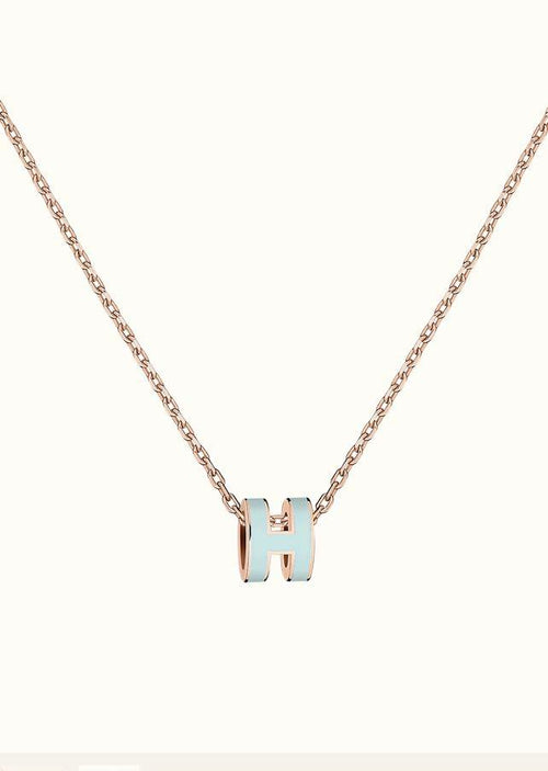 [Avelora]POP H LIGHT BLUE NECKLACE