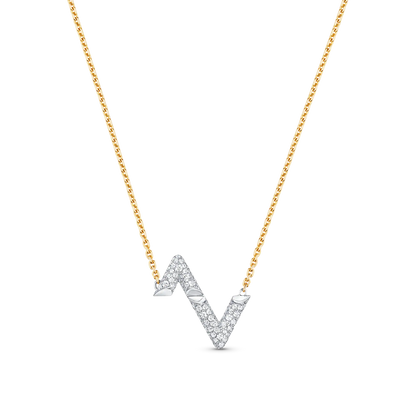 [Avelora]VOLT SILVER DIAMOND PEDANT NECKLACE