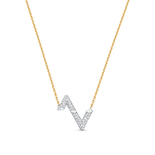 [Avelora]VOLT SILVER DIAMOND PEDANT NECKLACE