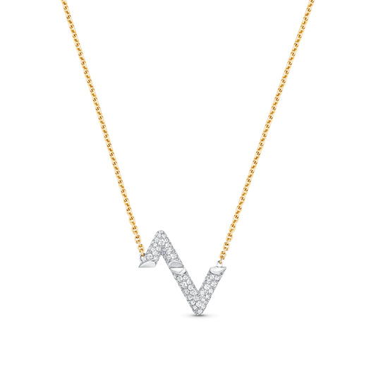 [Avelora]VOLT SILVER DIAMOND PEDANT NECKLACE