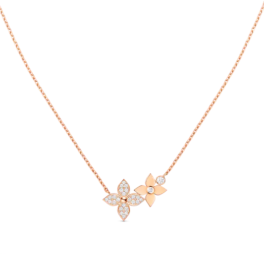 [Avelora]STAR BLOSSOM NECKLACE ROSE GOLD DIAMONDS