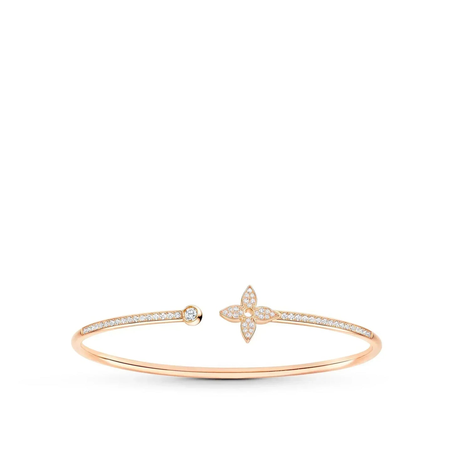 [Avelora]IDYLLE ROSE GOLD OPEN BRACELET DIAMOND PAVED