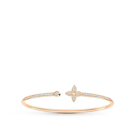 [Avelora]IDYLLE ROSE GOLD OPEN BRACELET DIAMOND PAVED