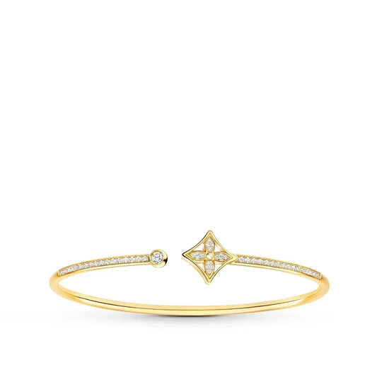 [Avelora]IDYLLE GOLD OPEN BRACELET DIAMOND PAVED