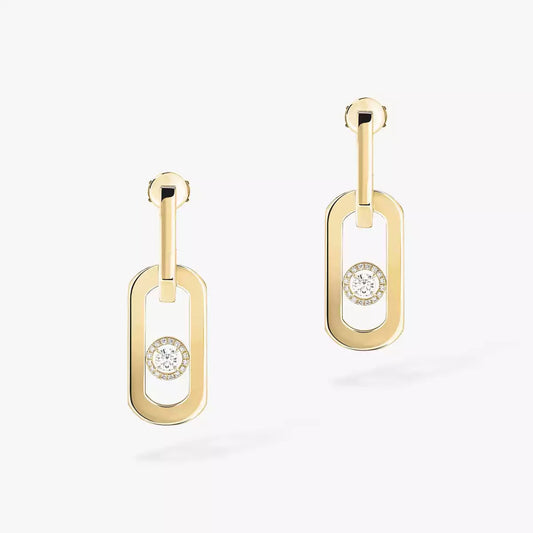 [Avelora]SO MOVE XL DIAMOND PENDANT EARRINGS