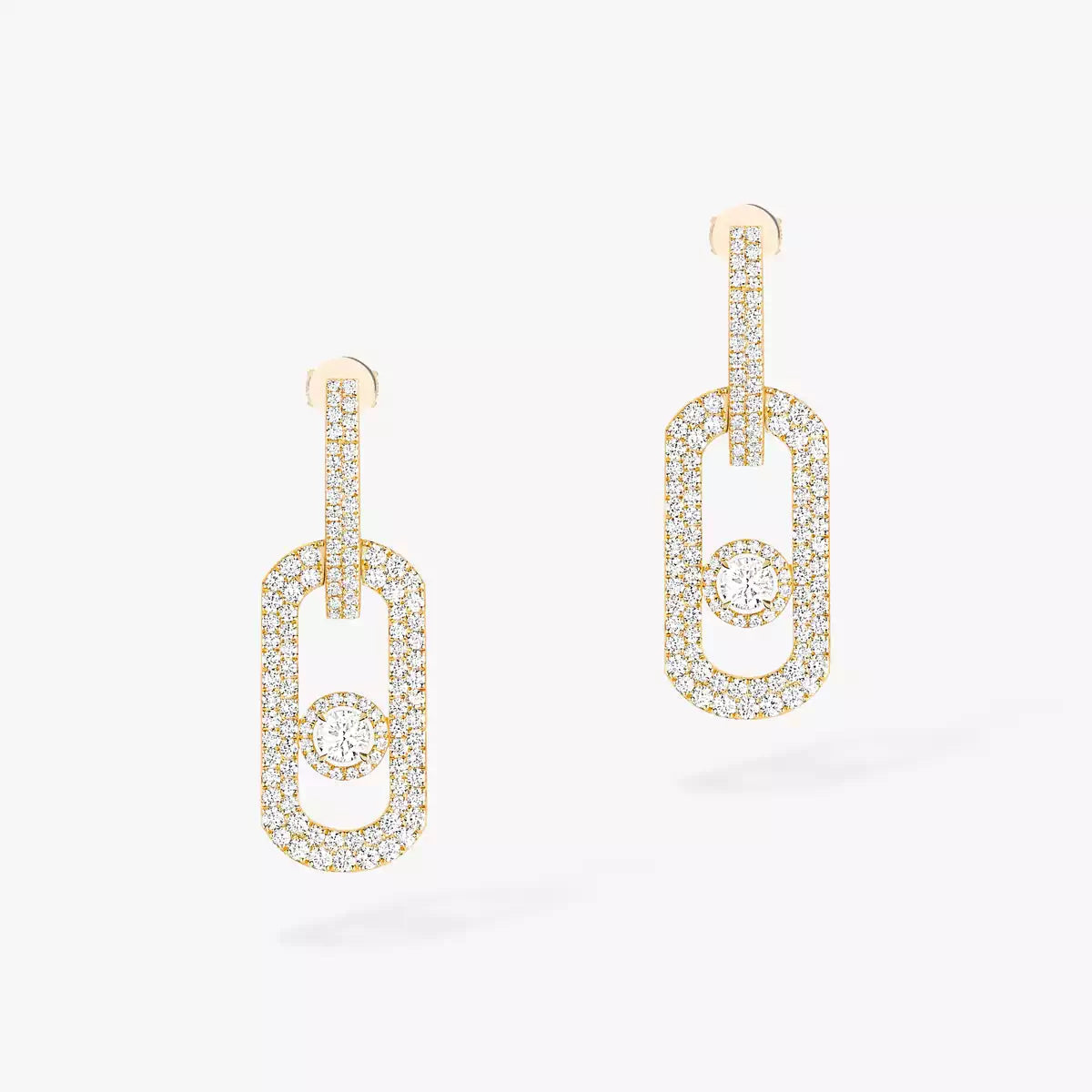 [Avelora]SO MOVE XL FULL-PAVÉ DIAMOND PENDANT EARRINGS