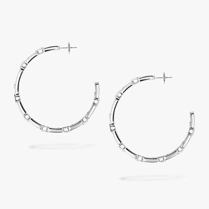 [Avelora]MOVE LINK KINETIC DIAMOND HOOP EARRINGS