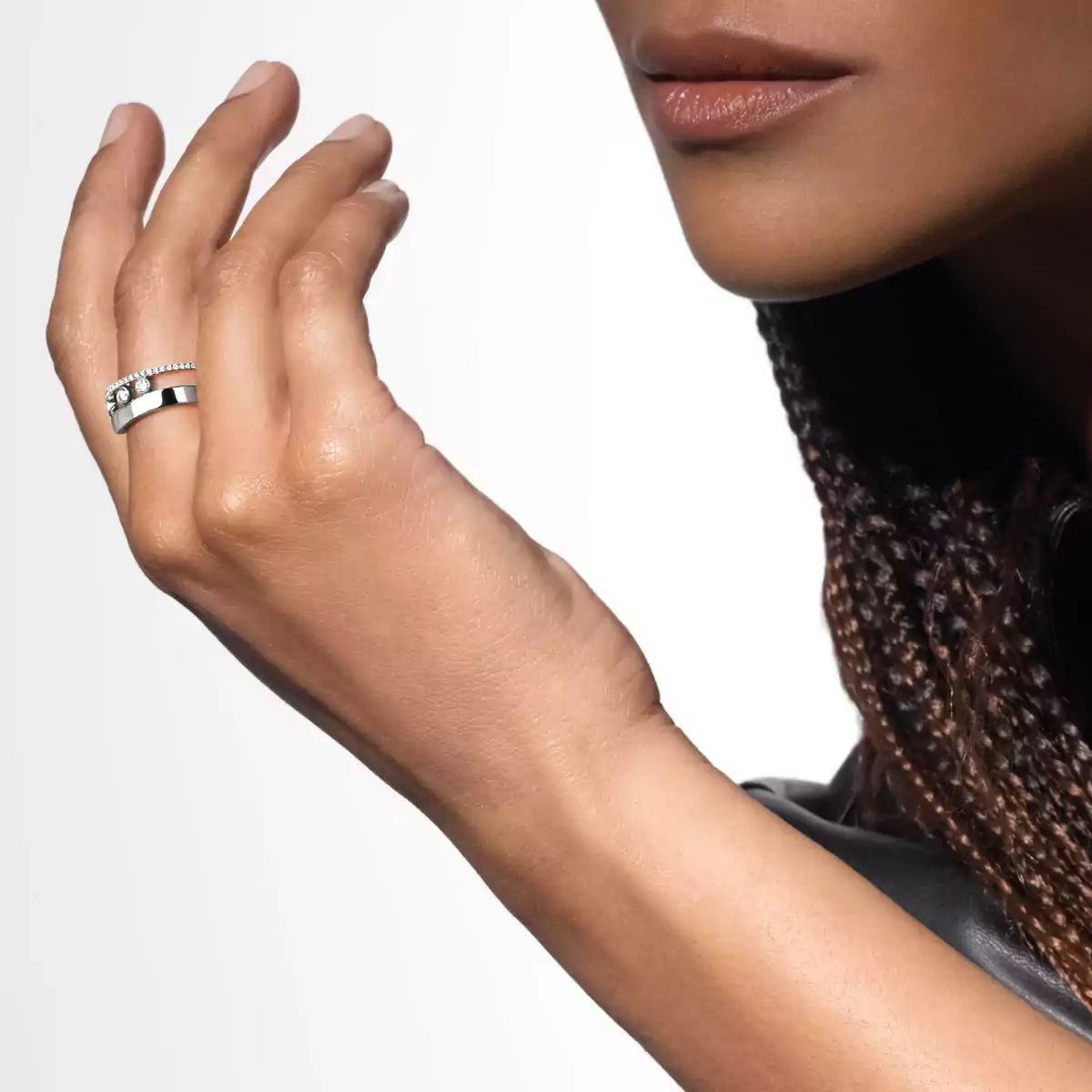 [Avelora]MOVE NOA PAVÉ DIAMOND INTERLOCKING RING
