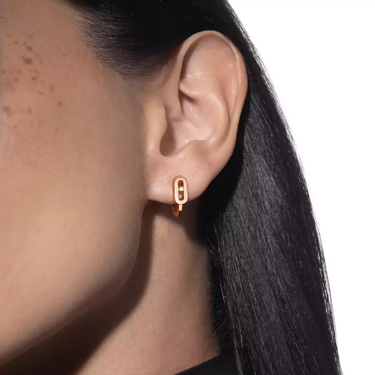 [Avelora]MOVE CLASSIQUE MINI DIAMOND HOOP EARRINGS