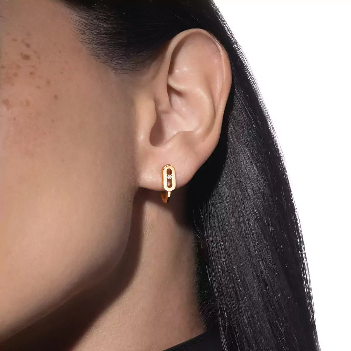 [Avelora]MOVE CLASSIQUE MINI DIAMOND HOOP EARRINGS