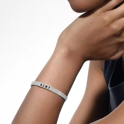 [Avelora]MOVE NOA FULL-PAVÉ DIAMOND BANGLE BRACELET