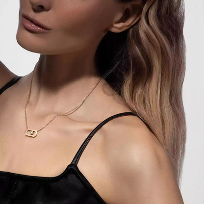 [Avelora]LARGE MOVE PENDANT SINGLE DIAMOND NECKLACE