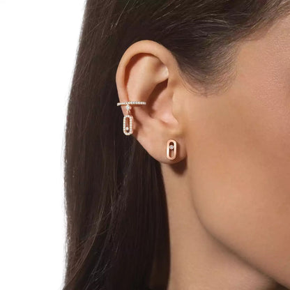 [Avelora]MOVE UNO DIAMOND STUD EARRINGS