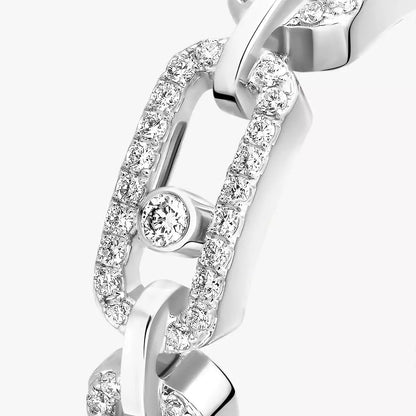 [Avelora]MOVE LINK PAVÉ DIAMOND RING