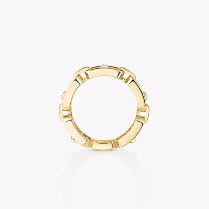 [Avelora]MOVE LINK PAVÉ DIAMOND RING