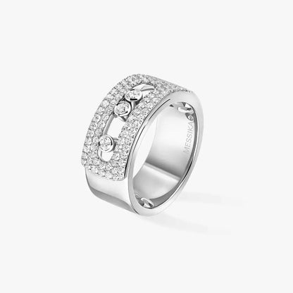 [Avelora]MOVE NOA PAVÉ DIAMOND INTERLOCKING RING