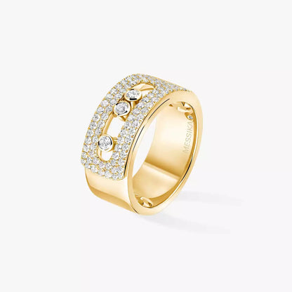[Avelora]MOVE NOA PAVÉ DIAMOND INTERLOCKING RING