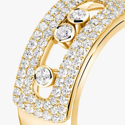 [Avelora]MOVE NOA PAVÉ DIAMOND INTERLOCKING RING