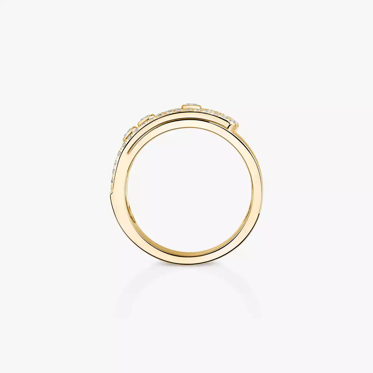 [Avelora]MOVE NOA PAVÉ DIAMOND INTERLOCKING RING