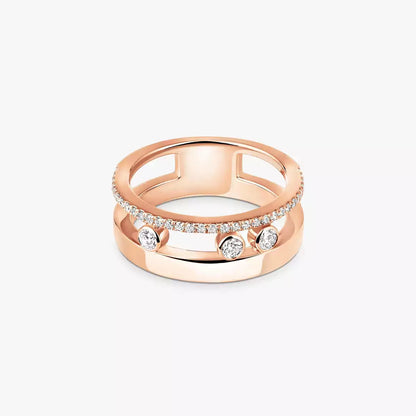 [Avelora]MOVE NOA PAVÉ DIAMOND INTERLOCKING RING