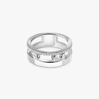 [Avelora]MOVE NOA PAVÉ DIAMOND INTERLOCKING RING
