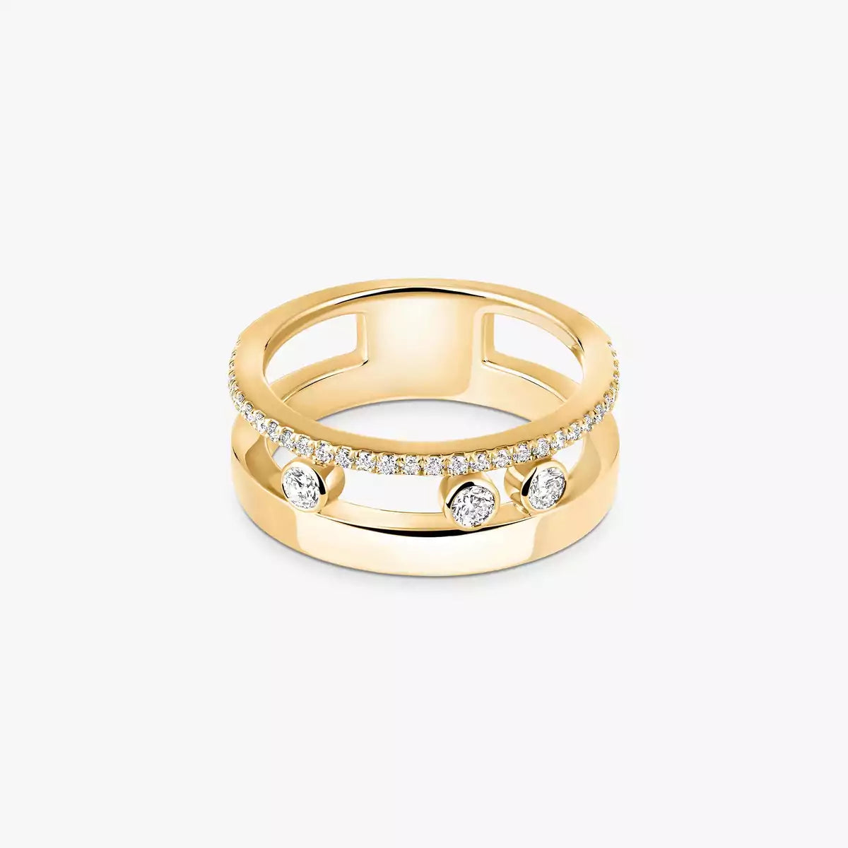 [Avelora]MOVE NOA PAVÉ DIAMOND INTERLOCKING RING