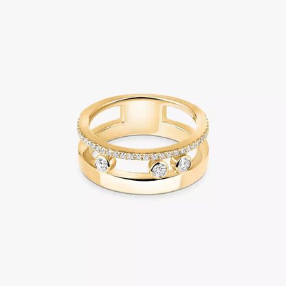 [Avelora]MOVE NOA PAVÉ DIAMOND INTERLOCKING RING