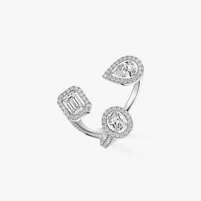 [Avelora]MY TWIN TRILOGY OPEN PAVÉ RING