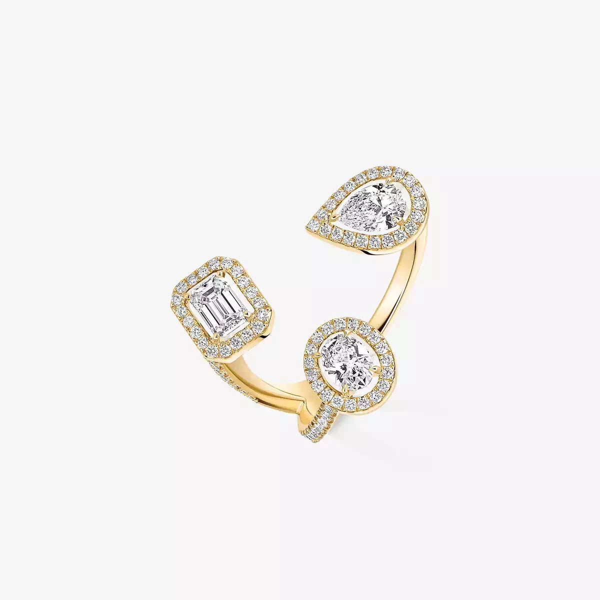[Avelora]MY TWIN TRILOGY OPEN PAVÉ RING