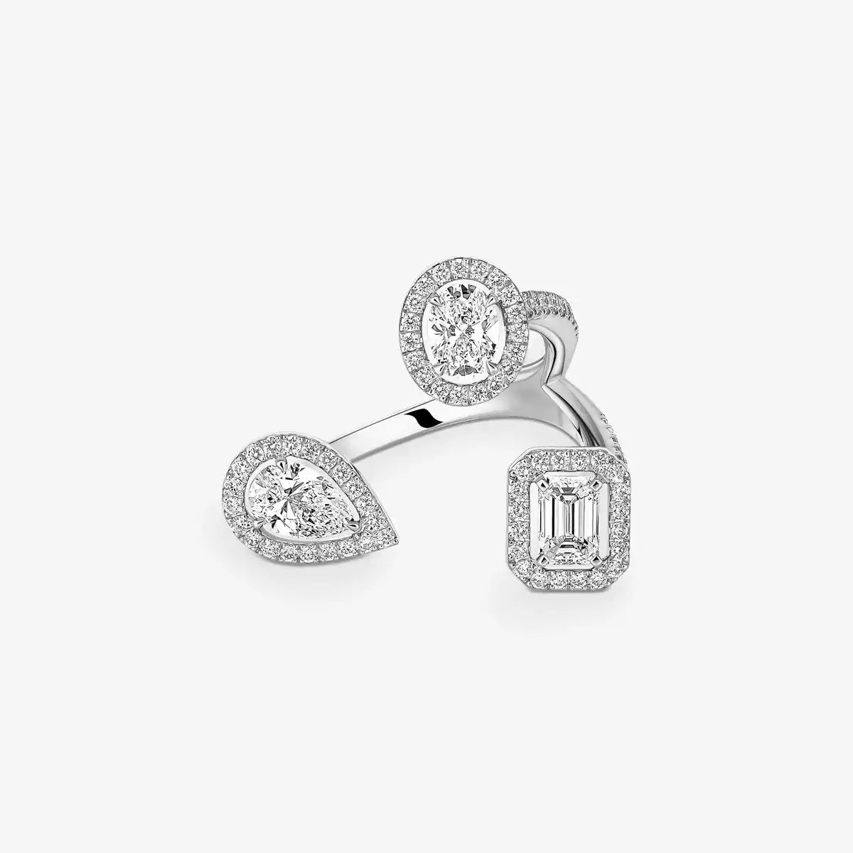 [Avelora]MY TWIN TRILOGY OPEN PAVÉ RING